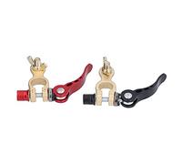 Cocoarm Kit de Connecteur à Dégagement Rapide pour Borne de Batterie en Alliage d'aluminium et Cuivre, Ensemble de Serre-câbles de Batterie de Voiture Rouge Noir Positif Négatif pour Voitures Camions