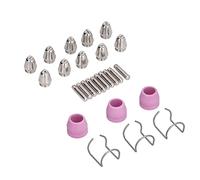 Cocoarm Kit de Consommables de Torche de Découpe 26 Pièces, Pointe d'électrode de Buse en Céramique avec Ouverture de 1,3 Mm, Kit de Remplacement pour Coupeur AG60 SG55 CUT 60 LGK 60 P 60