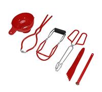 Cocoarm Kit de Mise en Conserve, 6 Pinces Alimentaires et Lève-Bocal, Outils en Silicone, en Acier Inoxydable et en Aluminium avec ocal, Lève-couvercle Magnétique, Mesureur d'entonnoir pour