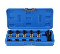 Cocoarm Kit de réparation de filetage de bougie d'allumage, 16 pièces, avec boîtier moulé par soufflage, acier trempé, convient pour la réparation de 14 mm x 1,25 mm