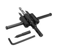 Cocoarm Kit de Scie Cloche Réglable en Acier allié, Double Lame avec Marques d'échelle, Profondeur de Coupe de 3 à 50 Mm pour Panneau en Bois et Plastique, Bricolage, Haut-parleur, Lampe Spot