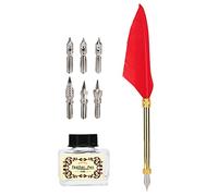 Cocoarm Kit de Stylos Plume Vintage en Métal et Stylo Plume, Coffret Cadeau, 19 Cm, Ensemble de Stylos de Calligraphie avec Pointe Lisse pour étudiants, écrivains, Noël, Anniversaire, Remise de