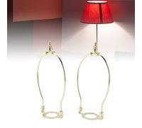 Cocoarm Kit de Support de Carcasse D’abat-jour Réglable, Support de Carcasse de Lampe en Fer avec Base Lumineuse E26, Lot de 2 Ajustables, Installation Facile, pour Lampes de Table et (GOLD)