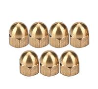 Cocoarm Kit D'écrous Borgnes en Laiton, Jeu D'écrous Hexagonaux à Tête Bombée M3 M4 M5 M6 M8 M10 M12 avec un Matériau en Laiton Robuste et Durable pour la Fixation D'essieu de Pneu de (M5 (20 pièces))