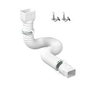 Cocoarm Kit D'extension de Bec de Descente ExtensibleCreuser, Rallonges de Tuyau de Drainage de Gouttière Rétractable, 20 à 59 Pouces, Loquet de Lavabo (White)