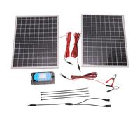 Cocoarm Kit Panneau Solaire 100 W Monocristallin avec Contrôleur 60 A | Modules Photovoltaïques Solaires, Alliage D’aluminium, Conception Flexible, Toit de Camping-car Bateau, Téléphones Banques