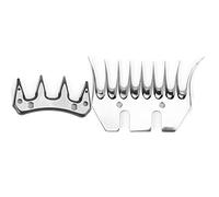 Cocoarm Lame de Tondeuse pour Moutons, Tête de Coupe en Acier Inoxydable, 9 ou 13 Dents, for Tonte des Moutons (Lame courbée 9 Dents (+ pivotante))