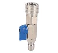 Cocoarm Laveuse à Haute Pression Vanne à Boisseau Sphérique, Acier Inoxydable 4500PSI 3/8 Pouce Raccord Rapide avec Fiche et Prise pour Tuyau de Nettoyeur Haute Pression Buse Pompe