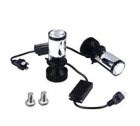 Cocoarm Lentille de Phare de Projecteur LED 35W H4, Ampoule de Faisceau Haut et Bas