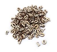 Cocoarm Lettres en Alphabet en Bois, Numéros de Bois d'artisanat de Bricolage Non Peints, 200 Pcs éducatifs pour l'apprentissage des Enfants et la Décoration Intérieure (nombre)