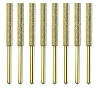 Cocoarm Lime à Tronçonneuse Aiguiseur de Diamant plaqué Titane 8 Pièces Embouts de Tronçonneuse 4 Mm 4,8 Mm 5,5 Lime de électrique Haute dureté pour l'affûtage de Scie à Chaîne (,)