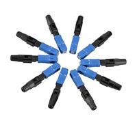 Cocoarm Lot de 10 Connecteurs de Fibre SC UPC, Connecteurs de Fibre Optique SC à Virole en Céramique pour FTTH ODF CATV avec Installation Rapide et Performances Stables -40 à 167 F