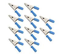 Cocoarm Lot de 10 Pinces Crocodiles en Laiton pour Test de Batterie, Ouverture de 20 Mm, 30 A, Pince de Test électrique avec Couvercles en PVC pour Tests électriques, Testeurs de Tension, Chargeur