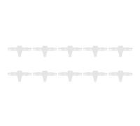 Cocoarm Lot de 10 Raccords en Plastique à 3 Voies en PP, Raccord cannelé, Plage de Pression de 125 Psi, de 14 °F à 175 °F, Paroi Intérieure Lisse pour l'épissage de Tuyaux dans le Traitement (Té 5.6)