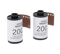 Cocoarm Lot de 2 Rouleaux de Film Couleur 35 Mm ISO 200, 8 Feuilles chacun. Film Négatif Couleur HD Haute Saturation avec Couleurs Intenses, Effet Vintage Granuleux pour Appareils Photo