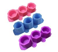 Cocoarm Lot de 3 Moules en Silicone pour Pot de Fleurs, Ensemble de Moules de Jardinière en Silicone pour Béton et Ciment, 22,1 X 9,6 X 5 Cm, Libération Flexible pour les Utilisateurs Artisanaux de