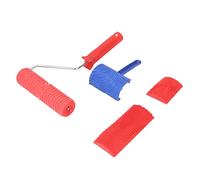 Cocoarm Lot de 5 Rouleaux à de Bois ABS et Caoutchouc avec Poignée pour Meubles Muraux, Décoration de Sol, Peinture à Faire Soi-même, Rouleau de Texture