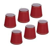 Cocoarm Lot de 6 Abat-jour en Tissu pour Lampe E14, 11 Cm en Haut, 15 Cm en Bas, 14 de Hauteur, Transmission de la Lumière Douce pour Chambre à Coucher, Hall d'étude, Hôtel (Bourgogne (PX43))