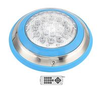 Cocoarm Lumière de Piscine LED RVB Lumière Sous-marine AC12 V 24 W 2400 Lm avec Télécommande 18 Touches IP68 Masque PC Base en Acier Inoxydable 7 Modes Statiques 5 Modes Dynamiques pour Piscine, (54W)