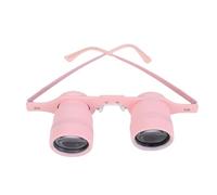 Cocoarm Lunettes Jumelles Lunettes d'opéra Mains Libres avec Lentilles Optiques 10x Mise au Point Individuelle Réglable 58 à 74 Mm IPD pour l'observation des Oiseaux, la Pêche, Le Sport, Les (Pink)