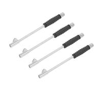 Cocoarm Mandrin à Air à Double Tête en Acier Inoxydable et Alliage d'aluminium Gonfleur de Pneu 1 4 Pouces FNPT Filetage Femelle Poignée en Caoutchouc 27 Cm pour Voiture Camion Moto Vélo Véhicules