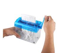 Cocoarm Manuel Papier CHREDDER Hand Crank Document Shredder Mini Paper Documents pour l'école de Bureau à Domicile avec 4 Tapis Antidérapants Poigure Pliable sans Pouvoir Nécessaire (Green)