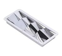 Cocoarm Marine Louvre Grille d'aération de Bateau en Acier Inoxydable, 4 Fentes Carrées, Couvercle de Grille d'aération Poli Miroir, Résistant à la Corrosion pour la Ventilation de Bateau,