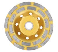 Cocoarm Meule Diamantée pour Bol en Diamant, Disque de Meulage en Diamant doré de 125 Mm, Conception à Double Rangée, Meulage Tranchant, Longue Durée de Vie pour le Polissage et la Coupe