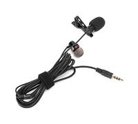 Cocoarm Microphone Lavalier avec Casque Mini Microphone ABS à Condensateur Omnidirectionnel Filaire 3,5 Mm Câble de 2 M pour Chanter, Enregistrement Vidéo en Direct sur Smartphone, Appareil Photo PC