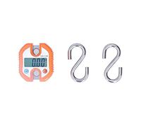 Cocoarm Mini Balance à Grue 150 Kg C100 avec écran rétroéclairé à Double Précision, Balance à Crochet Compacte pour Bagages, épicerie, Livraison Express, Pêche (ORANGE)