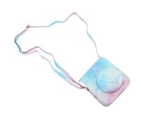Cocoarm Mini Boîtier de Protection de la Caméra Instantanée, Sac de Transport en Cuir PU avec Couvercle Détachable pour Mini 12 Caméra, Idéal pour la Photographie Active (Couleur Rose Bleu)