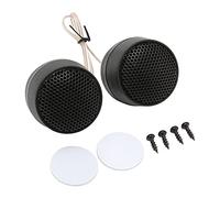 Cocoarm Mini Dôme Tweeter Paire, 10W 4Ω Noir | Fixation audio compacte pour voiture, sensibilité 98 dB, condensateur intégré, boîtier ABS, mise à niveau universelle du