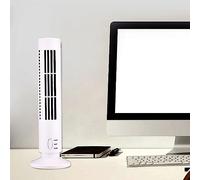 Cocoarm Mini Ventilateur Tour USB sans Pales, Ventilateur sur Pied en ABS, 2 Modes de Vitesse, 13 X 4,1 X 2,4 Pouces, de Refroidissement Vertical pour Chambre à Coucher, Salon, Bureau, Dortoir (WHITE)