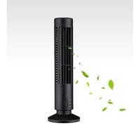 Cocoarm Mini Ventilateur Tour USB sans Pales, Ventilateur sur Pied en ABS, 2 Modes de Vitesse, 13 X 4,1 X 2,4 Pouces, de Refroidissement Vertical pour Chambre à Coucher, Salon, Bureau, Dortoir (BLACK)