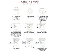 Cocoarm Mini Washing Machine Portable Ultrasonic Washing Machine Turbine Cleaner Compact Lightweight 13cm 5.1 Pouces 320g USB Propulsé pour la Blanchisserie pour bébé avec une Puissance Automatique