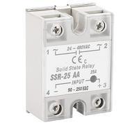 Cocoarm Module Relais Statique SSR 25A, Entrée CA 80-250V, Sortie CA 24-480V avec Couvercle Isolant en Plastique, Commutation sans étincelle et Vitesse Rapide, pour Commande