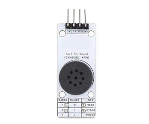 Cocoarm Module Vocal Texte-Son, Module de Synthèse Vocale PCB avec UART 9600 57600 115200bps, 10 Volumes 30 Vitesses 10 Intonations, pour la Présence à l'arrêt de Bus du Terminal du Véhicule