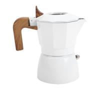 Cocoarm Moka Pot Cafetière en Alliage d'aluminium Cafetière 2 Tasses avec Double Valves Infusion Rapide en 3 à 5 Minutes pour Les Amateurs d' de Camping de Cuisine à Domicile (WHITE)