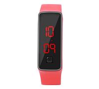 Cocoarm Montre de Sport LED, Montre-Bracelet Numérique avec Bracelet en Silicone, Affichage de l'heure en Temps Réel et du Calendrier pour Filles et Garçons (Rouge)