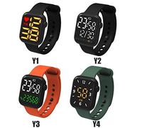 Cocoarm Montre Numérique Sportive LED pour Enfants, écran Tactile 37x32mm | Sangle souple en Tpu, protection contre les éclaboussures ip65, pile bouton 600 mah, entraînement de natation, suivi des