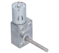 Cocoarm Moteur à Engrenages à Vis sans Fin CC 24 V en Alliage de Zinc avec Arbre fileté M6, Vitesse Réglable Avant et Arrière pour Modèles de Bricolage, Entraînement Industriel (23RPM)