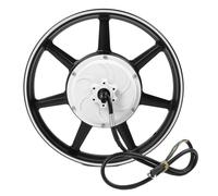 Cocoarm Moteur de Moyeu sans Balais à Double Hall de 16 Pouces, Alliage d'aluminium, Puissance de Sortie élevée, Protection contre la Surchauffe, Idéal pour les Motos et Scooters électriques (WHITE)