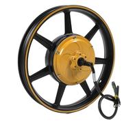 Cocoarm Moteur de Moyeu sans Balais à Double Hall de 16 Pouces, Alliage d'aluminium, Puissance de Sortie élevée, Protection contre la Surchauffe, Idéal pour les Motos et Scooters électriques (YELLOW)