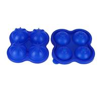 Cocoarm Moule à Glaçons en Silicone Machine à Glaçons Plateau à à 4 Trous 12 X 12 X 5 Cm Réutilisable Facile à Nettoyer pour les Cocktails au Whisky café glacé Bar de Bureau à Domicile (nouveau bleu