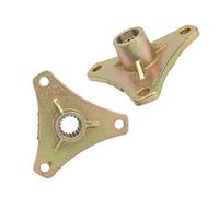 Cocoarm Moyeu de Roue cannelé 17T en Alliage d'acier, 3 Goujons, Moyeu d'essieu Arrière, 2 Pièces, Trou Central de 18 Mm, Espacement de Montage de 8 Cm pour Quad Bike ATV Go Kart Réparation de Roue