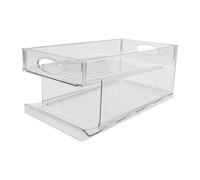 Cocoarm Organisateur de Canettes de Réfrigérateur à Double Couche, Distributeur de Canettes à Rouler en PET pour de 12 X 500 Ml, Support de Canette de Soda Détachable à 2 Niveaux, Rangement de