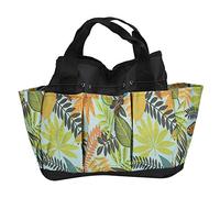 Cocoarm Organisateur de Sac à Outils de Jardin, Sac de Rangement Extérieur Multifonctionnel avec Motif de Feuille, Tissu Oxford 600D, Plusieurs Poches, Conception Confortable, Sûre et Pratique pour