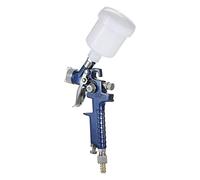 Cocoarm Outil d'aérographe à Alimentation par gravité de Pistolet de Pulvérisation HVLP de 1,0 Mm, Pulvérisateur de Peinture en Acier Inoxydable en Aluminium avec Tasse de 125 ML, Commande à 3