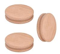 Cocoarm Outil de Brunissage de Cuir en Bois de Hêtre de Brunisseur de Bord Rond 10 Pièces 50 Mm X 12 Mm pour le Chanfreinage et le Brunissage des Bordures dans l'artisanat du Cuir Bricolage pour les