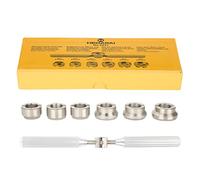 Cocoarm Ouvre-boîtier de montre en acier à 6 matrices, ouvre-boîtier de montre, extracteur, clé à molette, kit d'outils de réparation, boîte de rangement incluse